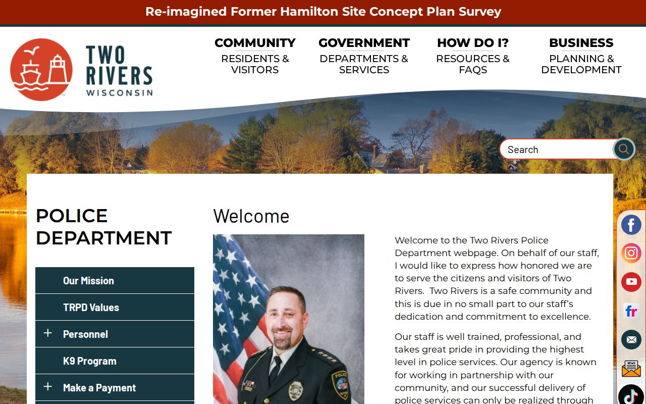 Two Rivers Police Department criminal record source