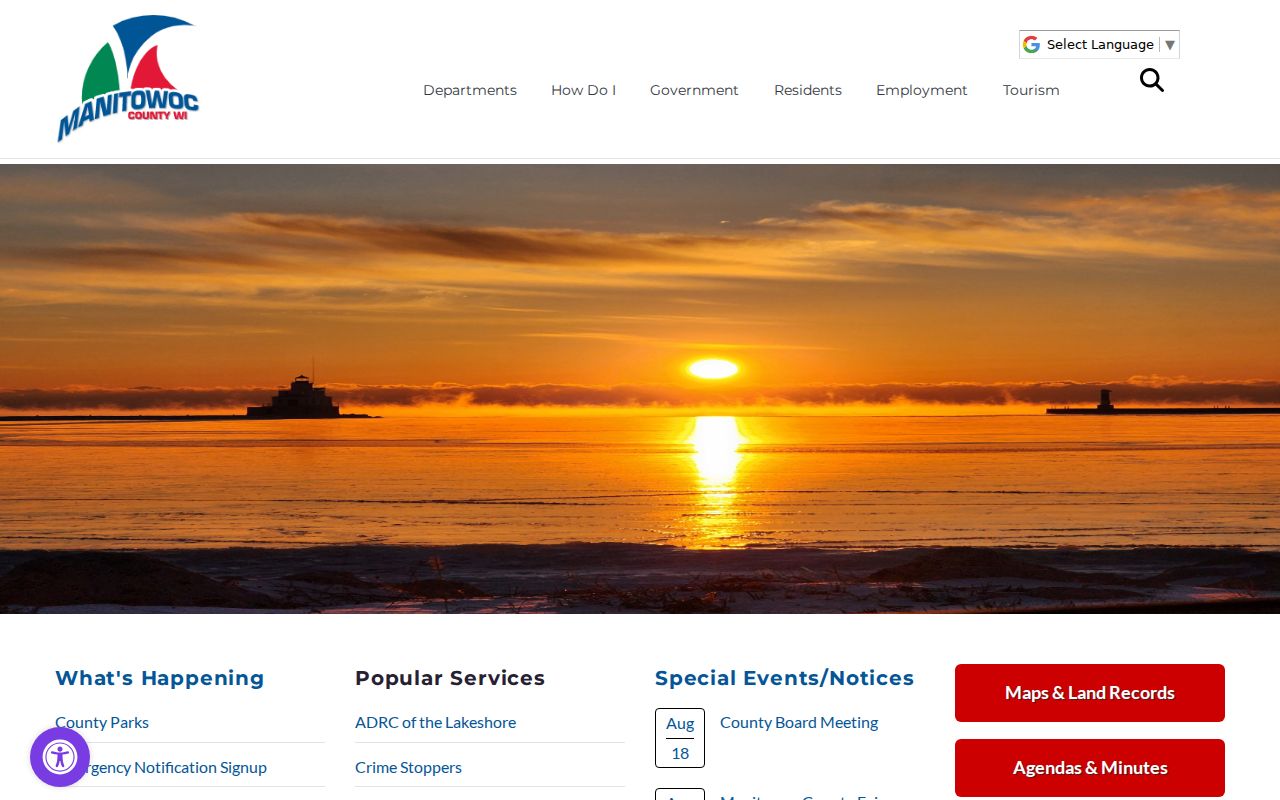 Official Manitowoc County directory for criminal record offices