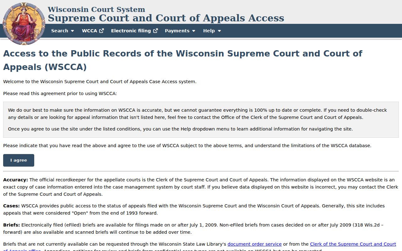 Wisconsin appellate records separate from Manitowoc County warrant records
